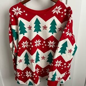 Festive Red and White Christmas Sweatshirt